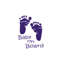 Load image into Gallery viewer, Baby On Board Feet Custom Precision Die Cut Vinyl Decal Sticker Design Style Graphics