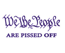 Load image into Gallery viewer, We The People Are Pissed Off Vinyl Decal Sticker Design Style Graphics