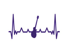 Load image into Gallery viewer, Guitar Heartbeat Custom Precision Die Cut Vinyl Decal Sticker Design Style Graphics