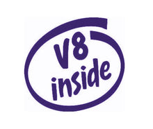 Load image into Gallery viewer, V8 Inside Custom Precision Die Cut Vinyl Decal Sticker Design Style Graphics