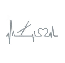 Load image into Gallery viewer, Drum Sticks Drummer Love Heartbeat Custom Precision Die Cut Vinyl Decal Sticker Design Style Graphics