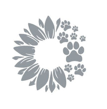 Load image into Gallery viewer, Sunflower Paw Prints Custom Precision Die Cut Vinyl Decal Sticker Design Style Graphics