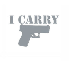 Load image into Gallery viewer, I Carry Pistol Gun Custom Precision Die Cut Vinyl Decal Sticker Design Style Graphics