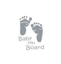 Load image into Gallery viewer, Baby On Board Feet Custom Precision Die Cut Vinyl Decal Sticker Design Style Graphics