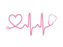 Load image into Gallery viewer, Stethoscope Love Heartbeat Custom Precision Die Cut Vinyl Decal Sticker Design Style Graphics