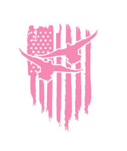 Load image into Gallery viewer, Duck Bird Goose Geese American Flag Custom Precision Die Cut Vinyl Decal Sticker Design Style Graphics