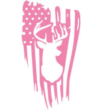 Load image into Gallery viewer, Deer Buck American Flag Custom Precision Die Cut Vinyl Decal Sticker Design Style Graphics