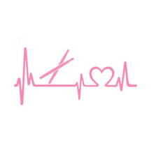 Load image into Gallery viewer, Drum Sticks Drummer Love Heartbeat Custom Precision Die Cut Vinyl Decal Sticker Design Style Graphics