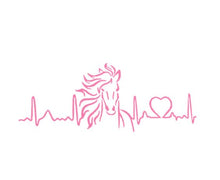 Load image into Gallery viewer, Horse Love Heartbeat Custom Precision Die Cut Vinyl Decal Sticker Design Style Graphics