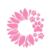 Load image into Gallery viewer, Sunflower Paw Prints Custom Precision Die Cut Vinyl Decal Sticker Design Style Graphics