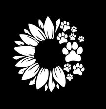 Load image into Gallery viewer, Sunflower Paw Prints Custom Precision Die Cut Vinyl Decal Sticker Design Style Graphics