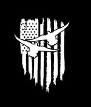 Load image into Gallery viewer, Duck Bird Goose Geese American Flag Custom Precision Die Cut Vinyl Decal Sticker Design Style Graphics