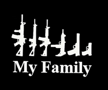 Load image into Gallery viewer, My Family Gun Custom Precision Die Cut Vinyl Decal Sticker Design Style Graphics