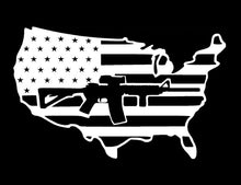 Load image into Gallery viewer, American Flag Rifle Gun Custom Precision Die Cut Decal Sticker Design Style Graphics