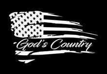 Load image into Gallery viewer, God's Country American Flag Custom Precision Die Cut Vinyl Decal Sticker Design Style Graphics