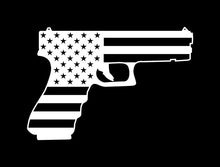 Load image into Gallery viewer, American Flag Pistol Gun Custom Precision Die Cut Vinyl Decal Sticker Design Style Graphics