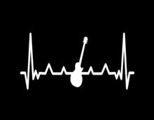 Load image into Gallery viewer, Guitar Heartbeat Custom Precision Die Cut Vinyl Decal Sticker Design Style Graphics