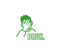 Load image into Gallery viewer, Bruh (Face Palm) Custom Precision Die Cut Vinyl Decal Sticker Design Style Graphics