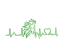 Load image into Gallery viewer, Horse Love Heartbeat Custom Precision Die Cut Vinyl Decal Sticker Design Style Graphics