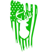 Load image into Gallery viewer, Deer Buck American Flag Custom Precision Die Cut Vinyl Decal Sticker Design Style Graphics