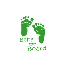 Load image into Gallery viewer, Baby On Board Feet Custom Precision Die Cut Vinyl Decal Sticker Design Style Graphics