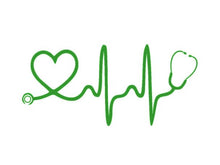 Load image into Gallery viewer, Stethoscope Love Heartbeat Custom Precision Die Cut Vinyl Decal Sticker Design Style Graphics