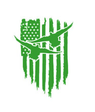 Load image into Gallery viewer, Duck Bird Goose Geese American Flag Custom Precision Die Cut Vinyl Decal Sticker Design Style Graphics