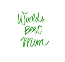 Load image into Gallery viewer, World's Best Mom Custom Precision Die Cut Vinyl Decal Sticker Design Style Graphics