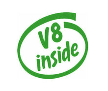 Load image into Gallery viewer, V8 Inside Custom Precision Die Cut Vinyl Decal Sticker Design Style Graphics