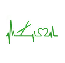 Load image into Gallery viewer, Drum Sticks Drummer Love Heartbeat Custom Precision Die Cut Vinyl Decal Sticker Design Style Graphics