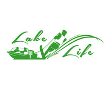 Load image into Gallery viewer, Lake Life Skier Custom Precision Die Cut Vinyl Decal Sticker Design Style Graphics