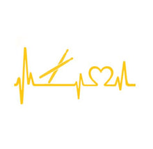 Load image into Gallery viewer, Drum Sticks Drummer Love Heartbeat Custom Precision Die Cut Vinyl Decal Sticker Design Style Graphics