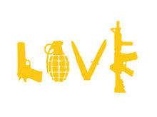 Load image into Gallery viewer, Gun Love Custom Precision Die Cut Vinyl Decal Sticker Design Style Graphics