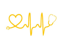Load image into Gallery viewer, Stethoscope Love Heartbeat Custom Precision Die Cut Vinyl Decal Sticker Design Style Graphics