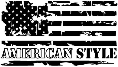 American Style Flag #1 Custom Precision Die Cut Vinyl Decal Sticker Design Style Graphics