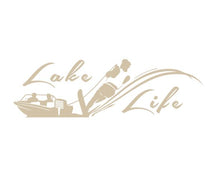 Load image into Gallery viewer, Lake Life Skier Custom Precision Die Cut Vinyl Decal Sticker Design Style Graphics
