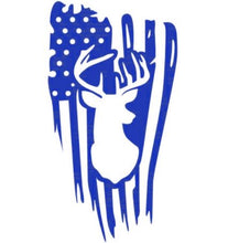 Load image into Gallery viewer, Deer Buck American Flag Custom Precision Die Cut Vinyl Decal Sticker Design Style Graphics
