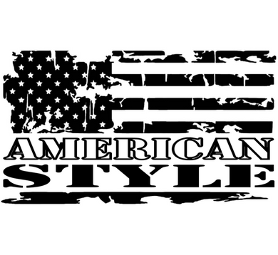 American Style Flag #2 Custom Precision Die Cut Vinyl Decal Sticker Design Style Graphics