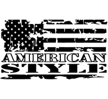 Load image into Gallery viewer, American Style Flag #2 Custom Precision Die Cut Vinyl Decal Sticker Design Style Graphics
