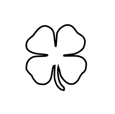 Lucky 4 Leaf Clover Custom Precision Die Cut Vinyl Decal Sticker Design Style Graphics