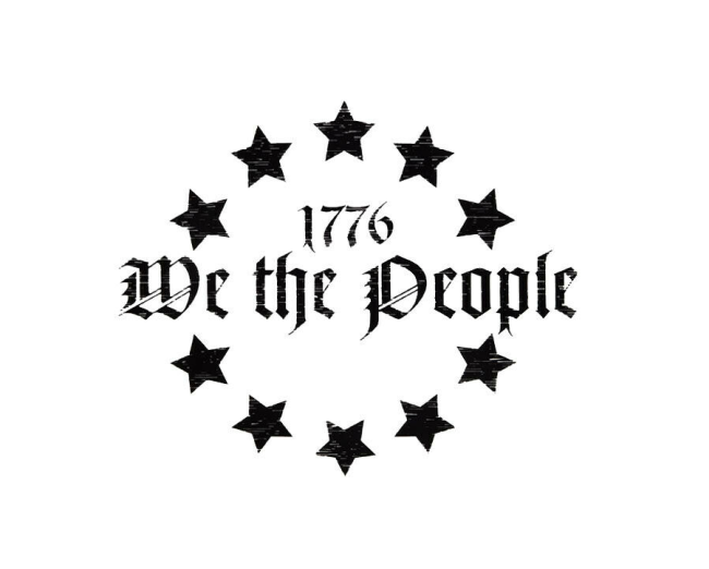 We The People 1776 Star Circle Custom Precision Die Cut Vinyl Decal Sticker Design Style Graphics