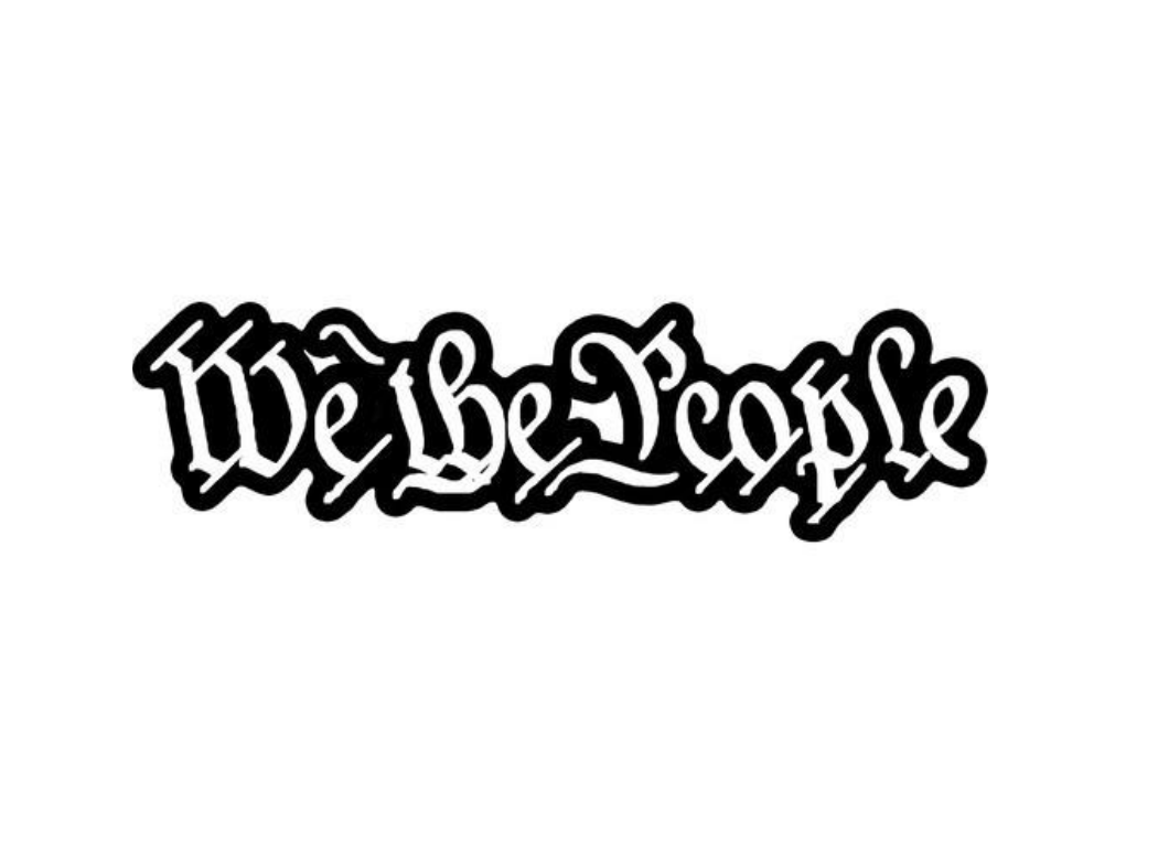 We The People Custom Precision Die Cut Decal Sticker Design Style