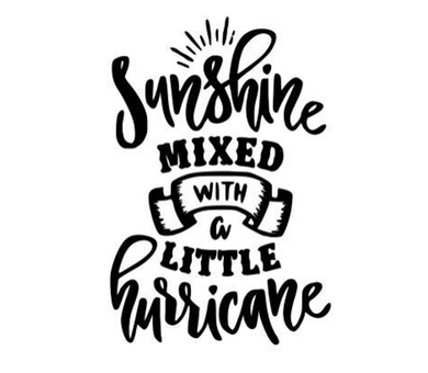 Sunshine Mixed With A Little Hurricane Custom Precision Die Cut Vinyl Decal Sticker Design Style Graphics