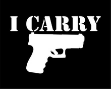 Load image into Gallery viewer, I Carry Pistol Gun Custom Precision Die Cut Vinyl Decal Sticker Design Style Graphics
