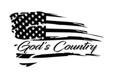 Load image into Gallery viewer, God&#39;s Country American Flag Custom Precision Die Cut Vinyl Decal Sticker Design Style Graphics
