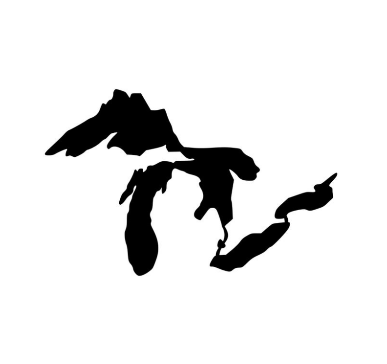 Michigan Great Lakes Custom Precision Die Cut Vinyl Decal Sticker Design Style Graphics