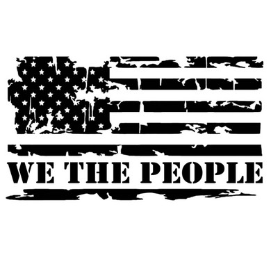 We The People American Flag Custom Precision Die Cut Vinyl Decal Sticker Design Style Graphics