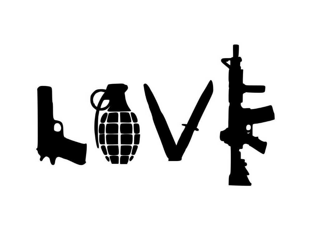 Gun Love Custom Precision Die Cut Vinyl Decal Sticker Design Style Graphics