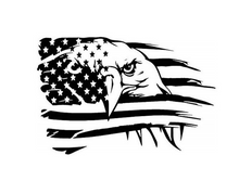 Load image into Gallery viewer, American Flag Bald Eagle Custom Precision Die Cut Vinyl Decal Sticker Design Style Graphics
