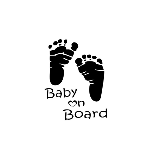 Baby On Board Feet Custom Precision Die Cut Vinyl Decal Sticker Design Style Graphics